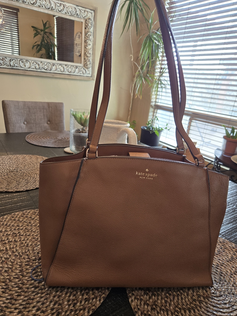kate spade Brown Leather Tote Bag